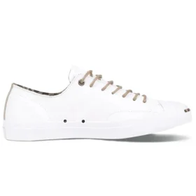 Zapatillas bajas de skate casual unisex Jack Purcell, resistentes al desgaste y antideslizantes, color blanco