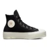 Zapatillas Chuck Taylor All Star de caña alta con plataforma y tachuelas de gamuza «Negro»