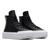 Zapatillas con plataforma Chuck Taylor All Star Cruise Hi «Cuero Negro»