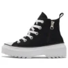 Zapatos casuales de caña alta con suela dentada Chuck Taylor All Star «Negro Blanco»