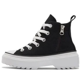 Zapatos casuales de caña alta con suela dentada Chuck Taylor All Star «Negro Blanco»