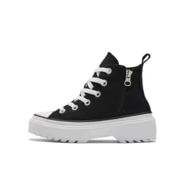 Zapatos casuales de caña alta con suela dentada Chuck Taylor All Star «Negro Blanco»