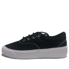 Zapatos casuales de lona bajos retro con estilo SkidGrip, negros y blancos