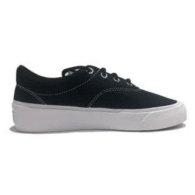 Zapatos casuales de lona bajos retro con estilo SkidGrip, negros y blancos